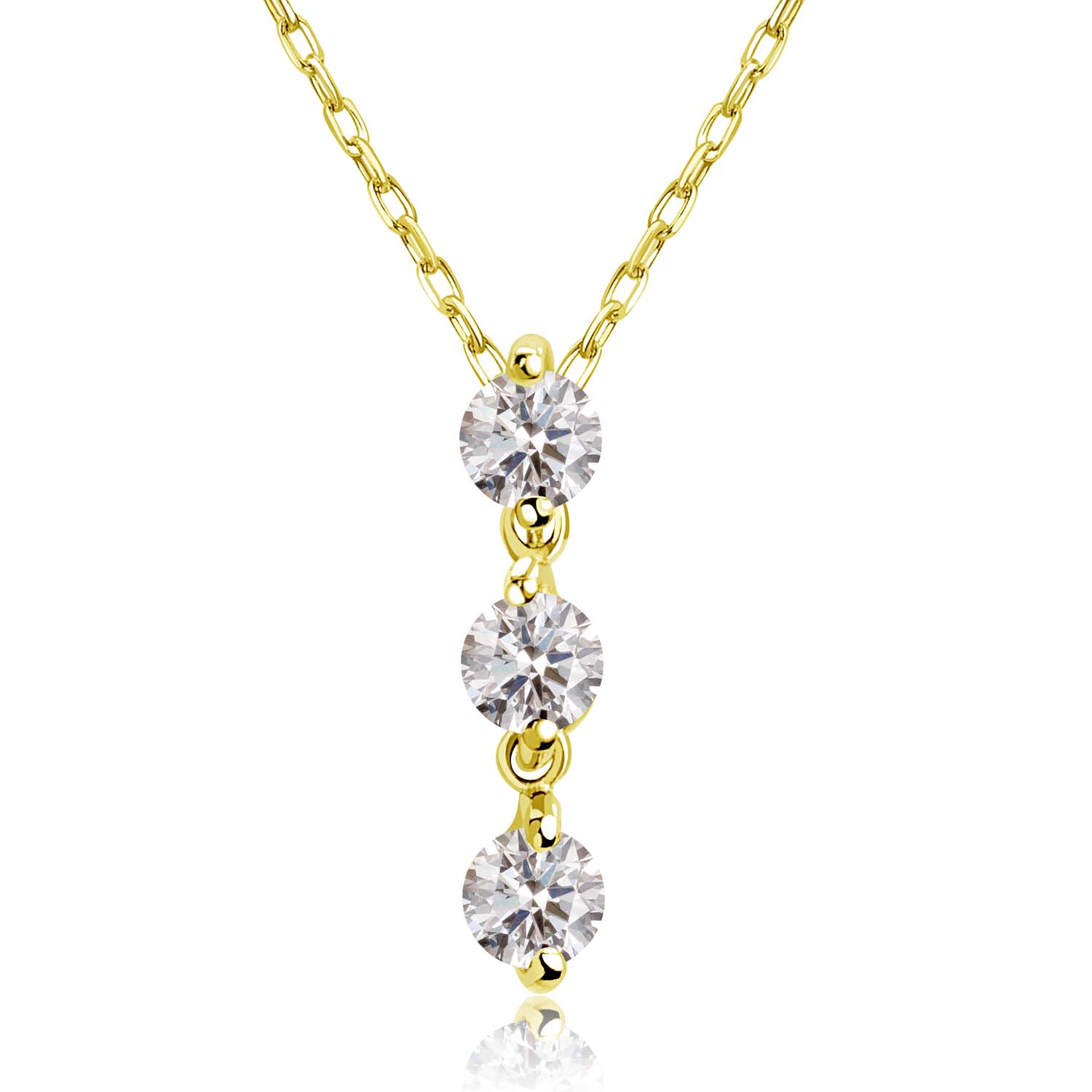 あ*ん様 極美品★LARA Christie K18 ダイヤ0.05ct 15号 ララクリスティー ネックレス レディース ダイヤモンド ネックレス 6本