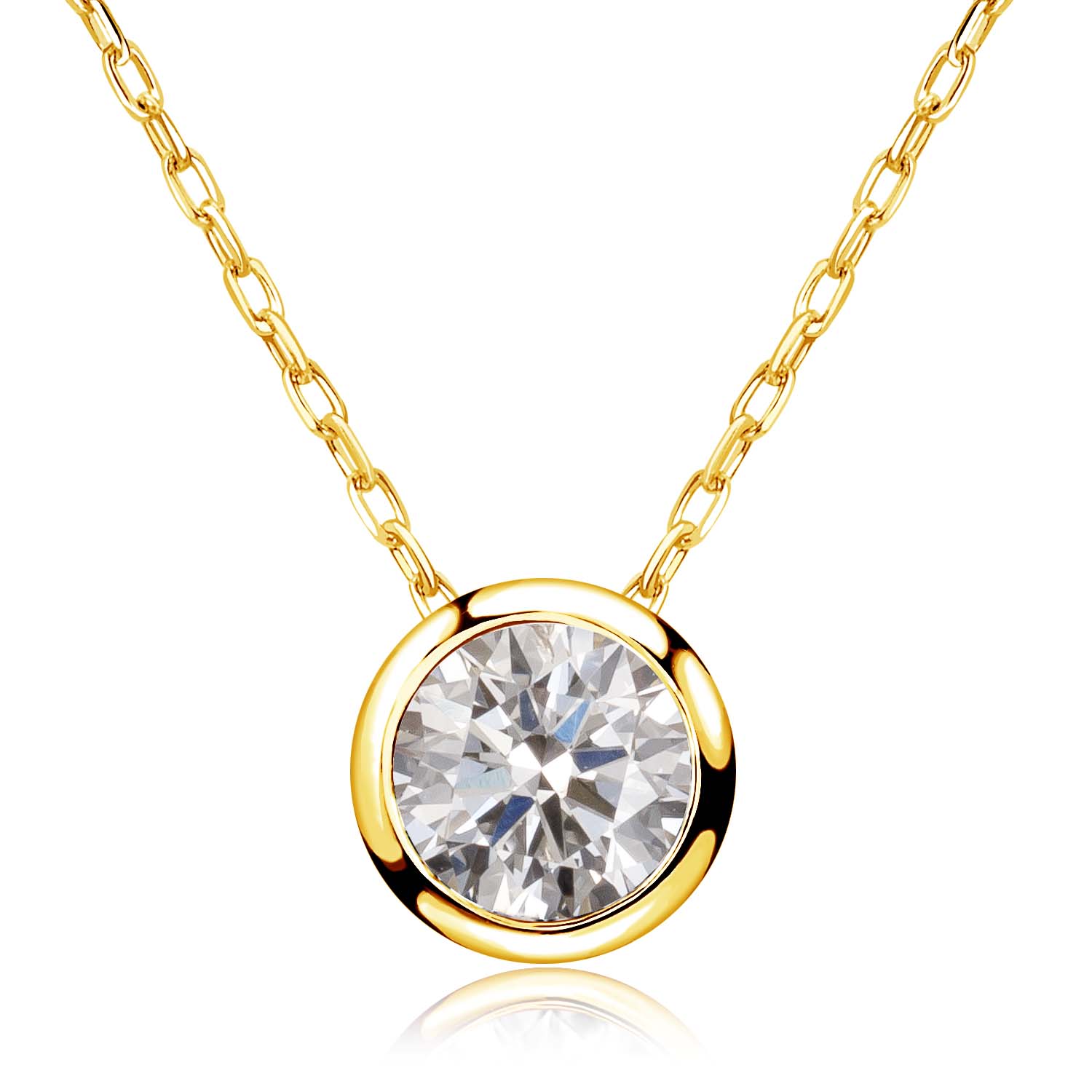 ネックレス レディース 18金 プラチナ ダイヤモンド 0.5ct 一粒 PT900  