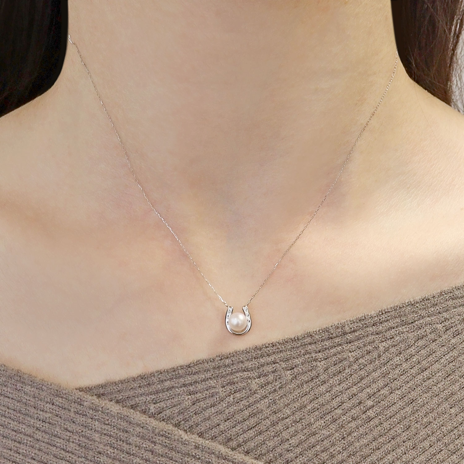 ネックレス レディース あこや真珠 パール 5.0〜6.0mm PT900 K18 馬蹄 U字 LPAC ララクリスティー | LARA Christie | 04