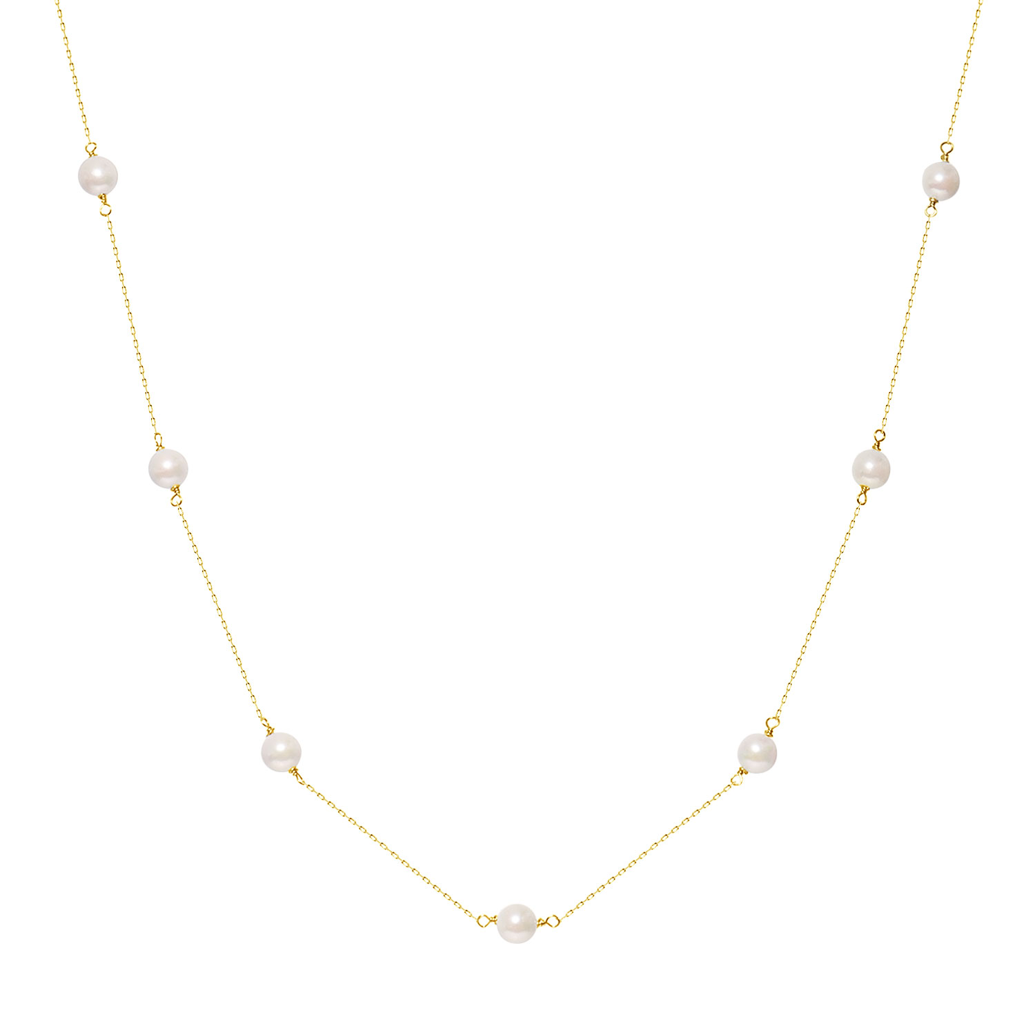 ネックレス レディース 黒染 あこや真珠 パール 5.0〜6.0mm PT900 プラチナ ステーションネックレス LPAC ララクリスティー | LARA Christie | 02