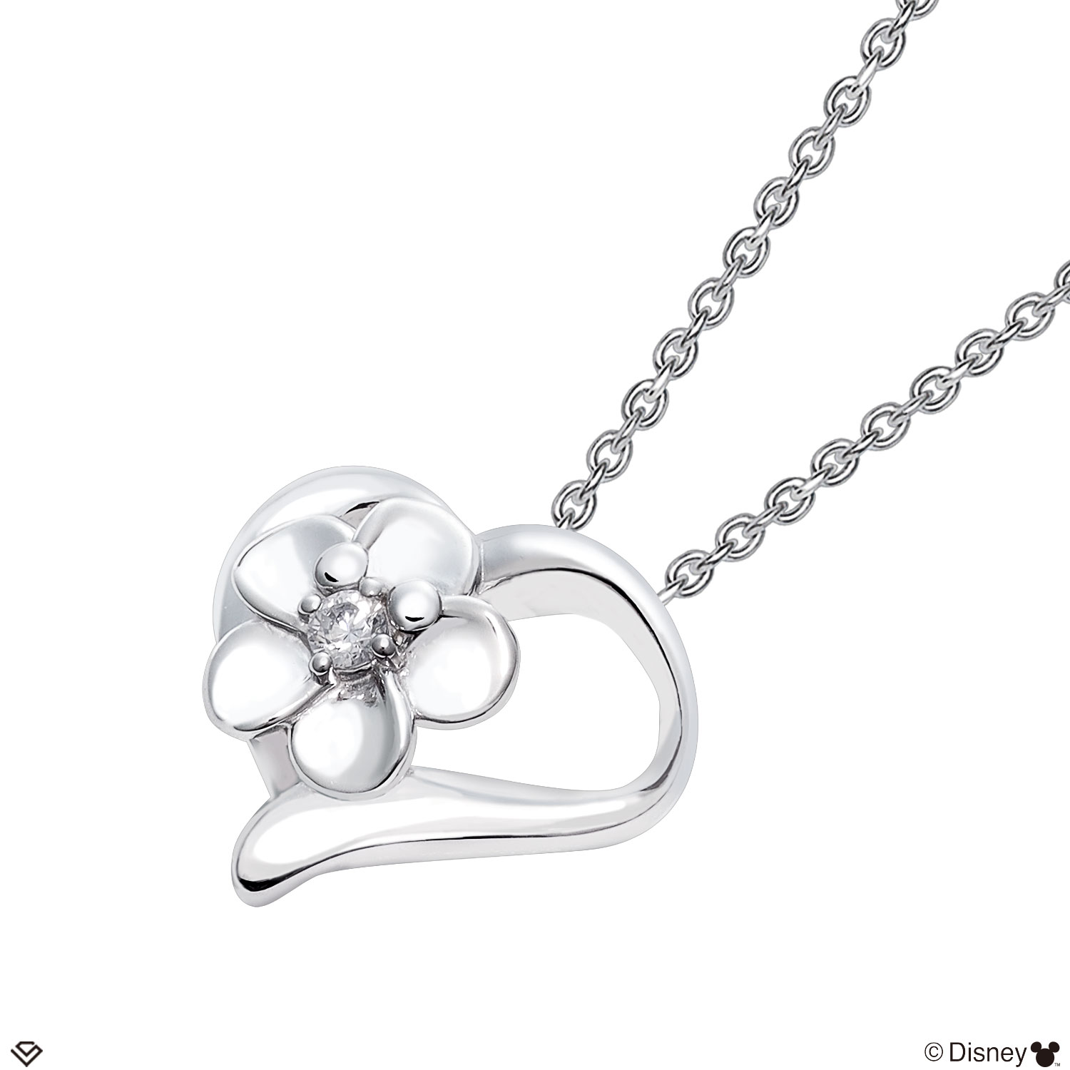 Garni×homareya シルバー×アクリル花　ネックレス Garni×homareya シルバー×アクリル花 ネックレス