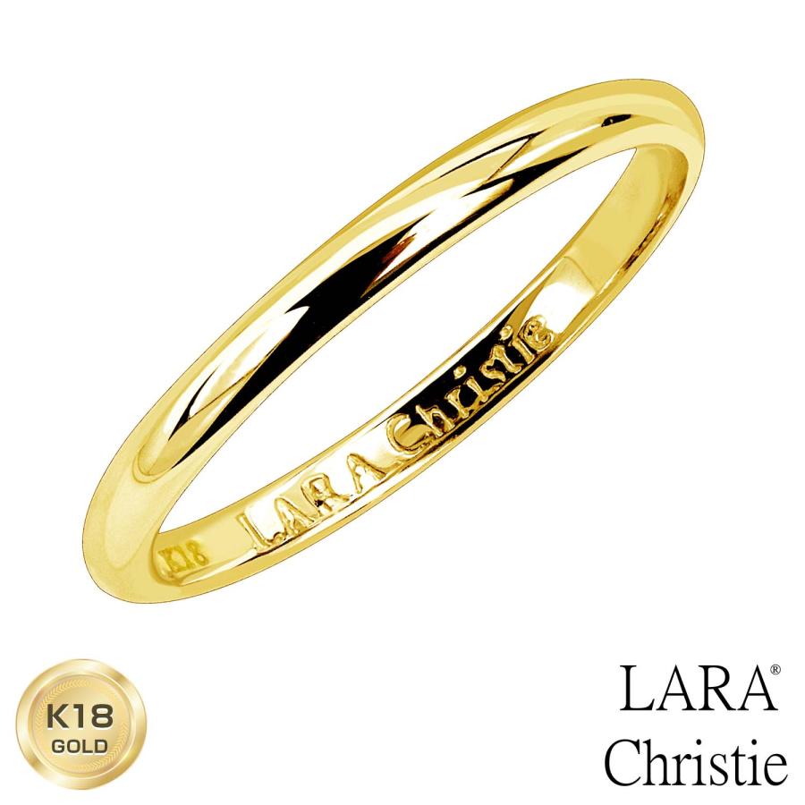 結婚指輪 ゴールド 18金 ブランド マリッジリング 指輪 レディース メンズ リング K18 甲丸 7号〜23号 LPUC ララクリスティー｜sears-collection