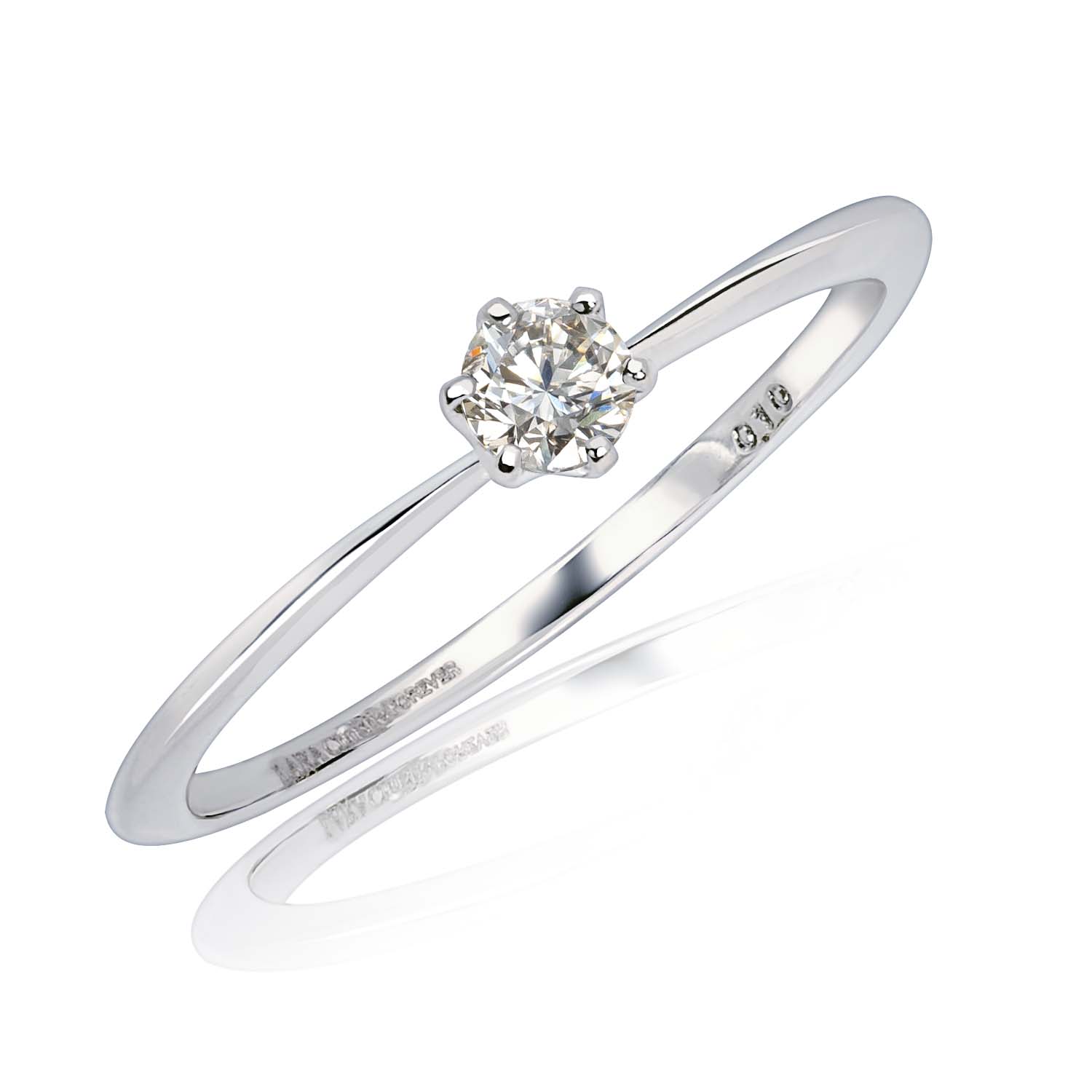 婚約指輪 ダイヤ プラチナ900 レディース ダイヤモンド 0.1ct 