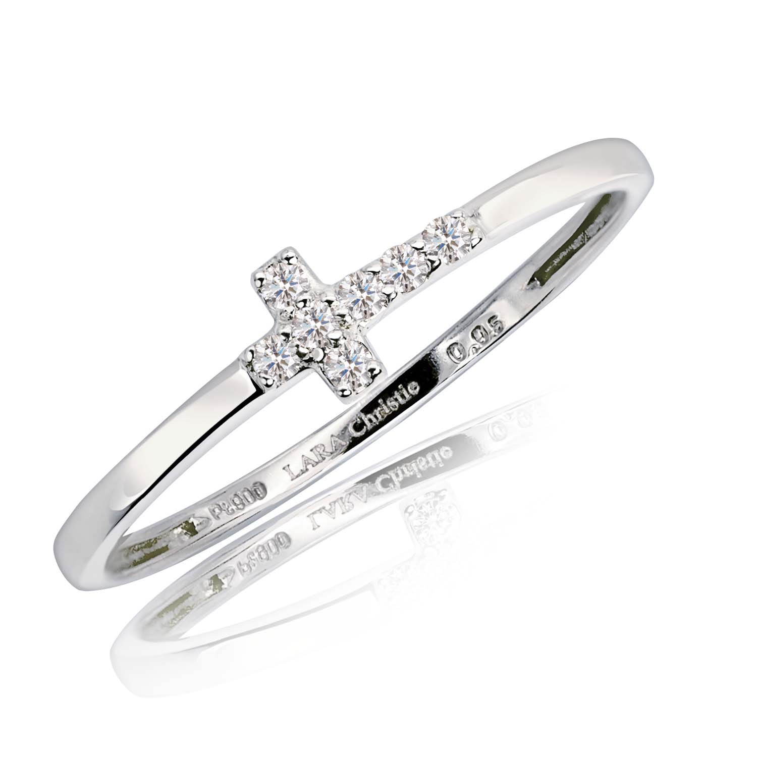 リング 指輪 ダイヤモンド 0.1ct フォーエバー リング pt950