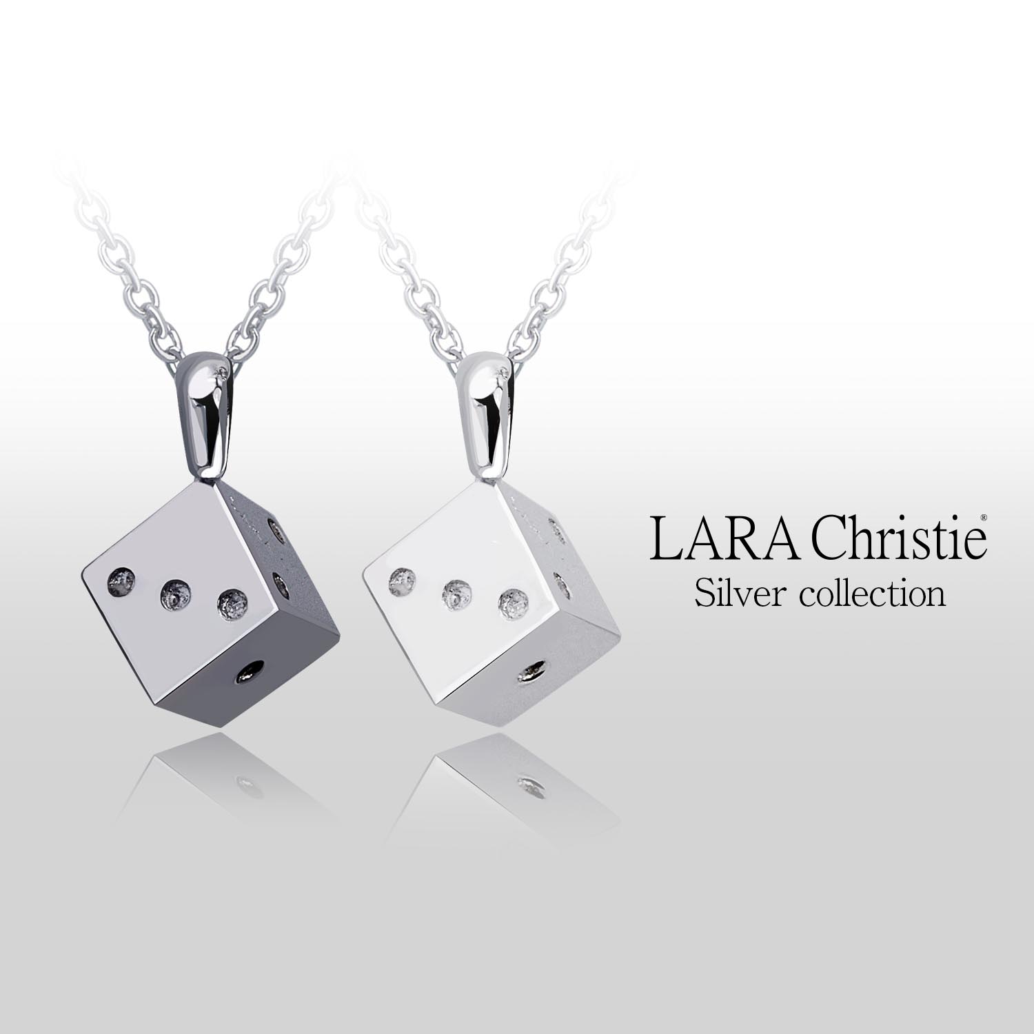 LARA Christie ネックレス ディスティニーダイス[PAIR] p8778-p LARA Christie ネックレス ペア シルバー ペアネックレス