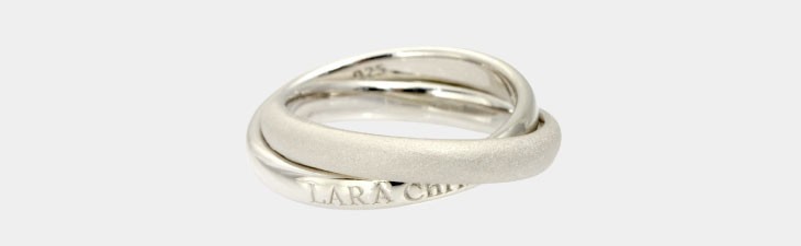 ブランド LARA Christie(ララクリスティー)のロンド リング（ホワイトレーベル）の正面画像。