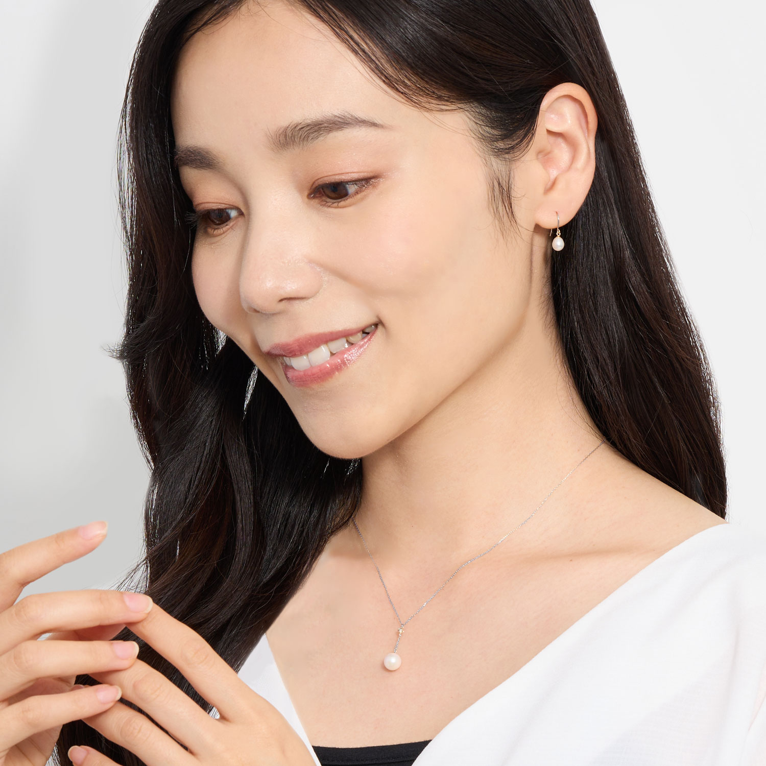 Sears ネックレス レディース 18金 プラチナ ダイヤモンド