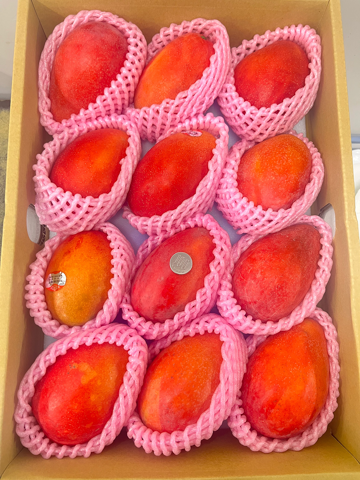 空輸【ペルー産】新鮮アップルマンゴー 9~12個入 約5kg 箱売り 送料無料 完熟台湾マンゴー 約5kg（8〜12玉入）大玉 空輸 特選最上級 化粧箱