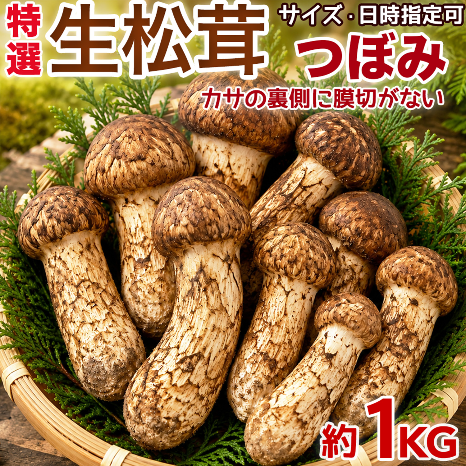 生松茸 約2kg 箱 つぼみ 特選 中国雲南産 天然まつたけ｜空輸直送