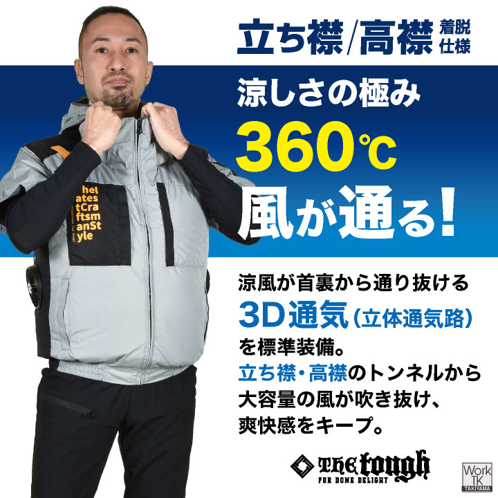空調風神服 フード付き 半袖ブルゾン 服のみ ...の詳細画像1