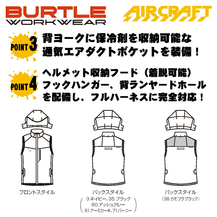 2026年30V新作) バートル 空調作業服 AIRCRAFT フルセット ベスト