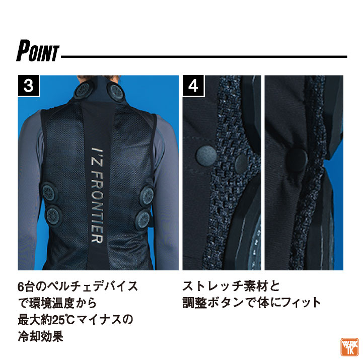 アイズフロンティア ペルチェベスト フルセット バッテリー付き 冷却