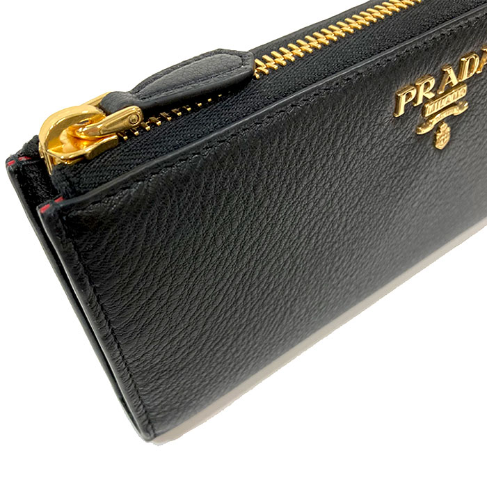 プラダ 長財布 黒 PRADA WALLET PORTAFOGLIO LAMPO L字 