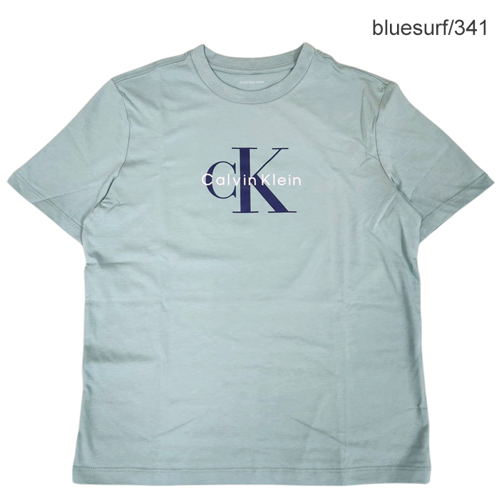 並行輸入品 カルバンクライン ジーンズ レディース Tシャツ クルーネック 半袖 ギフト   Jeans crew neck Tee bluesurf 341 tofu 104 47B864G Calvin Klein 並行輸入品 カルバンクライン ジーンズ レディース