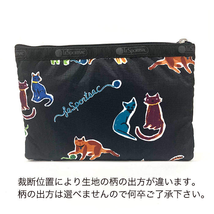 レスポートサック ポーチ 3段ファスナー 猫 LeSportsac 3-ZIP COSMETIC