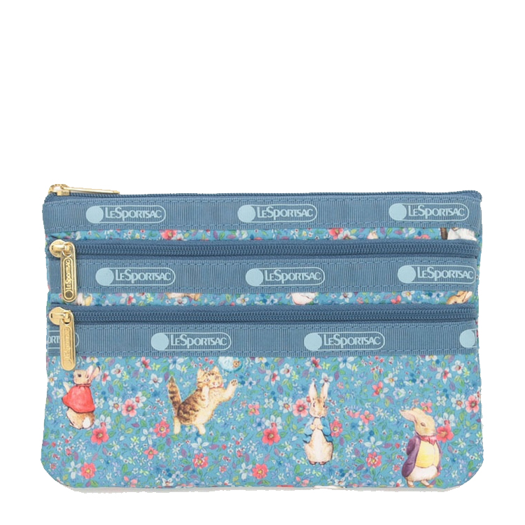 レスポートサック ポーチ 3ジップコスメティック ピーターラビット コラボ 120周年限定 LeSportsac 3Zip Cosmetic  Makeup Bag Holiday Floral レスポ 7158 U23