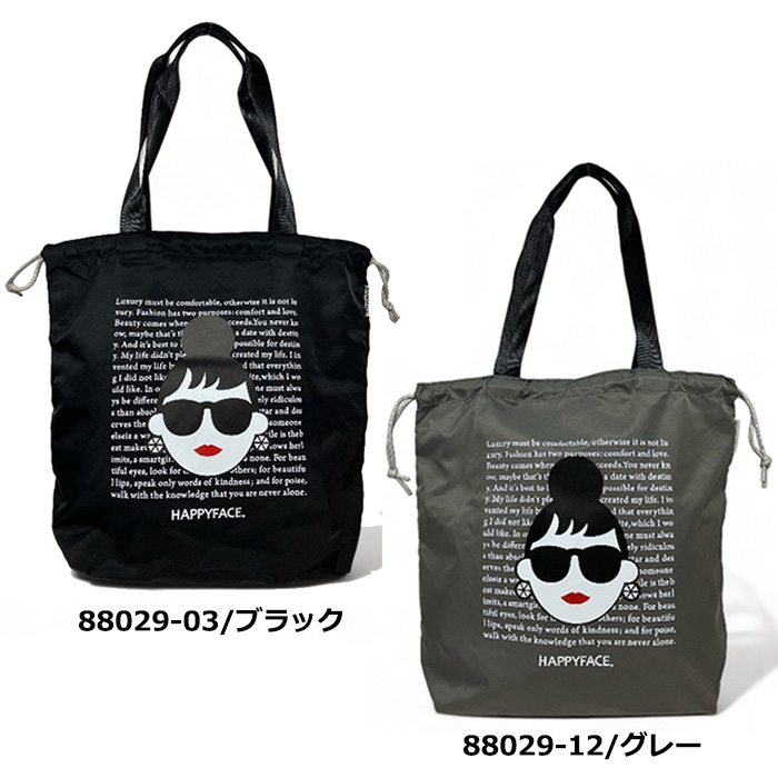 ハッピーフェイス トート 巾着 レディエマ バッグ レディース ジム