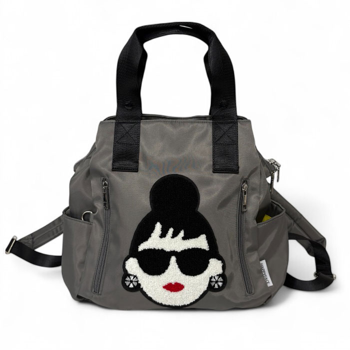 ハッピーフェイス トート リュック レディエマ 相良刺繍 サガラ バック