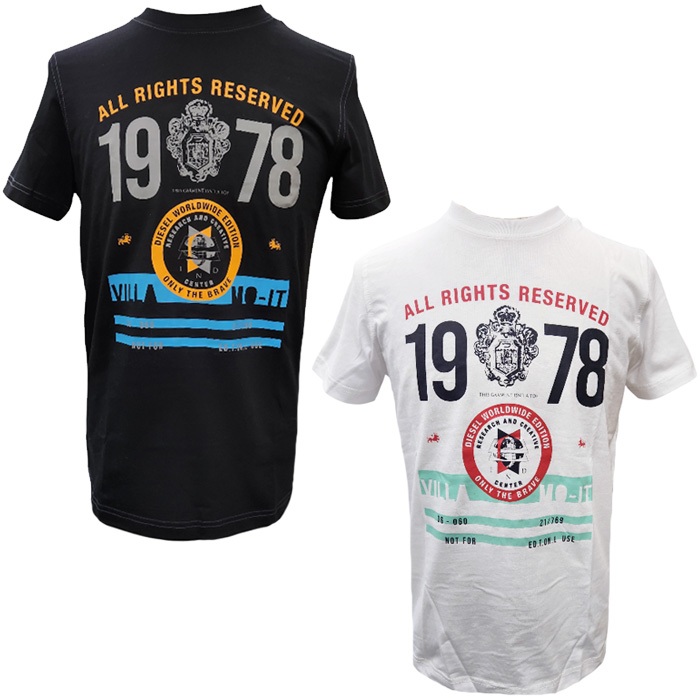 DIESEL（ディーゼル） 並行輸入品 メンズ Tシャツ 半袖 クルーネック