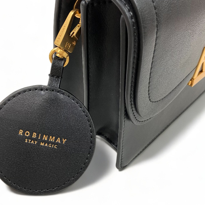 【極美品】楽天完売　ROBINMAY ロビンメイ ショルダーバッグ 黒 並行輸入品 ロビンメイ バッグ ショルダーバッグ ハンドバッグ 黒