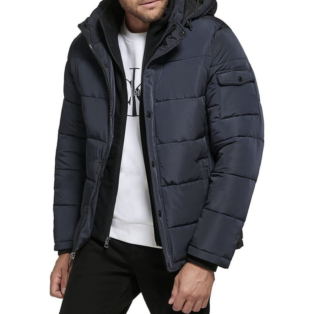 カルバンクライン ダウン Calvin Klein メンズ 中綿 ジャケット アウター フード付き パファー 防寒 コート 冬 PUFFER  JACKET CM208326 ブラック ネイビー : cm208326 : シーズザッカ - 通販 - Yahoo!ショッピング