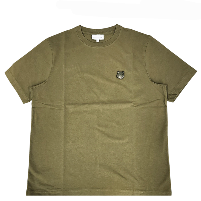 メゾンキツネ　ダークグリーン　ワークシャツ　Sサイズ MAISON KITSUNE（メゾン キツネ） 並行輸入品 Tシャツ メンズ 刺繍