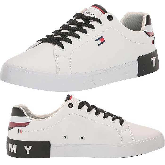 トミーヒルフィガー メンズ レッツ スニーカー TOMMY HILFIGER TM REZZ SHOES スケボー くつ ブランド カジュアル ローカット 男性 tmREZZ WHITE 141｜season｜02