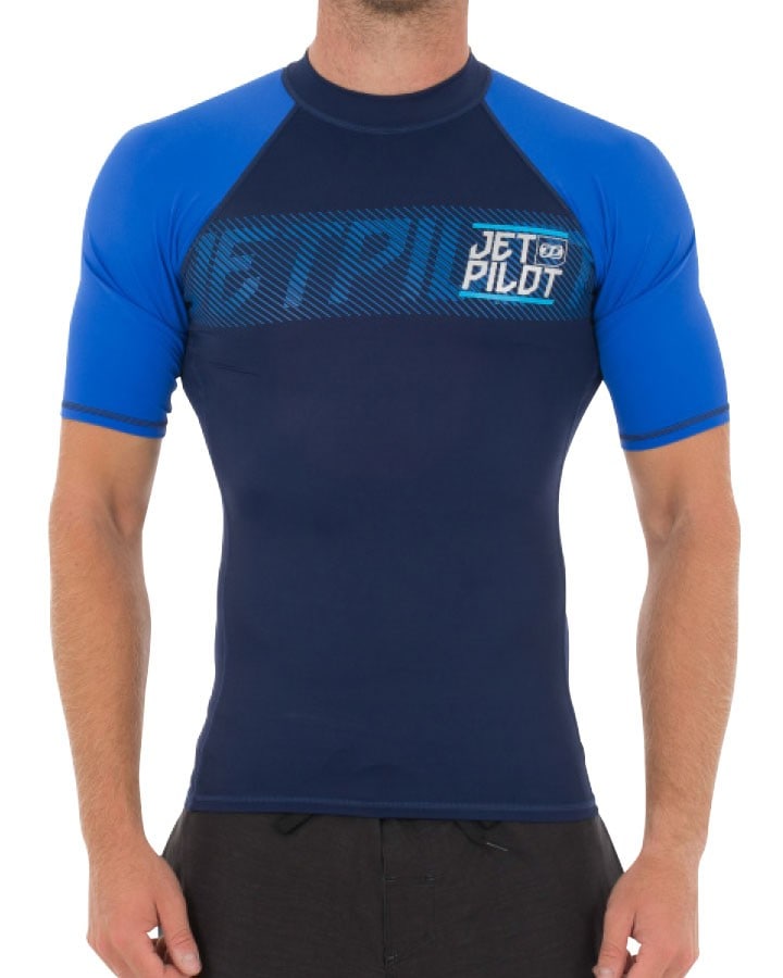JETPILOT ジェットパイロット JP CORP S17 S/S RASHIE BLUE マリンスポーツ レジャー用品 | 