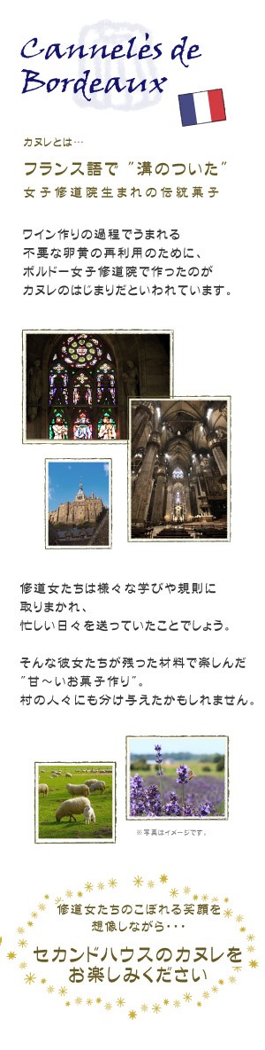 カヌレ（4個入り） ＊カスタードとラム酒が香る大人の味 ＊国産小麦、手づくり、保存料・合成着色料 不使用 :canele-04:セカンドハウス  ヤフー店 - 通販 - Yahoo!ショッピング