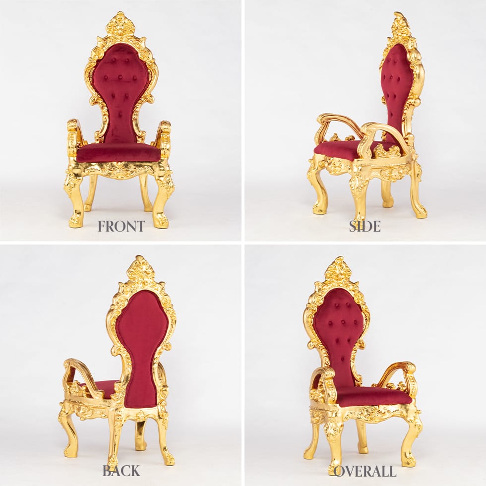 ロココ調 アームチェア 豪華 貴族 椅子 チェア ゴールドフレーム
