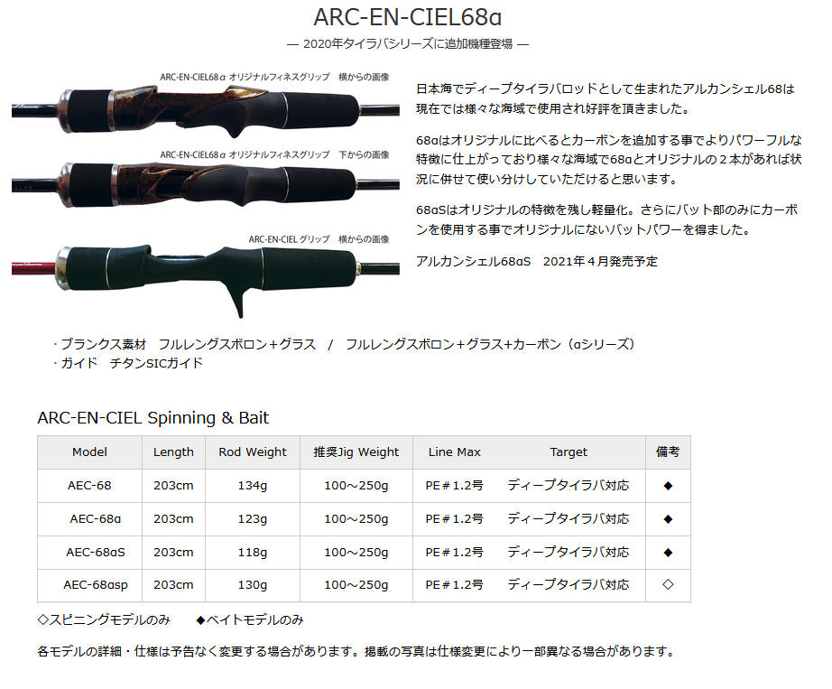 受注生産】レスターファイン アルカンシェル ＡＥＣ−６８αＳ ベイト : t4571264469736 : 釣具屋 セクター - 通販 -  Yahoo!ショッピング