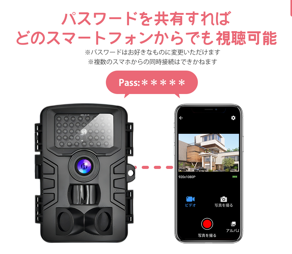 防犯カメラ 監視カメラ トレイルカメラ 屋外 ソーラー wifiなし 電源 