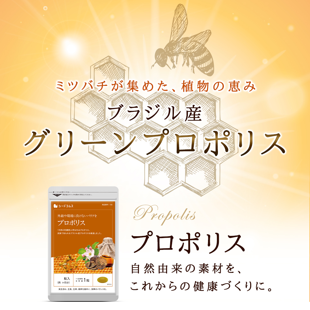 ダイエットサプリ popori seedcoms（シードコムス） サプリ サプリメント プロポリス 約12ヵ月分