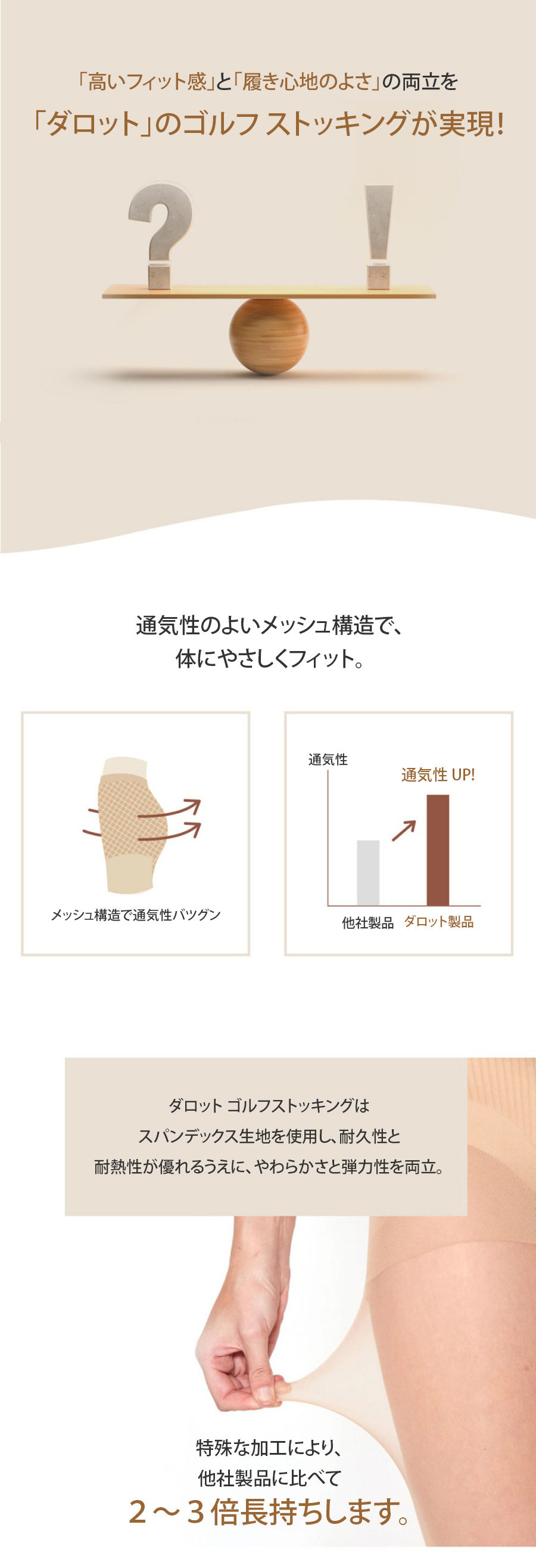 1枚 15D 夏用 クール Dalot UVカット ゴルフ ストッキング