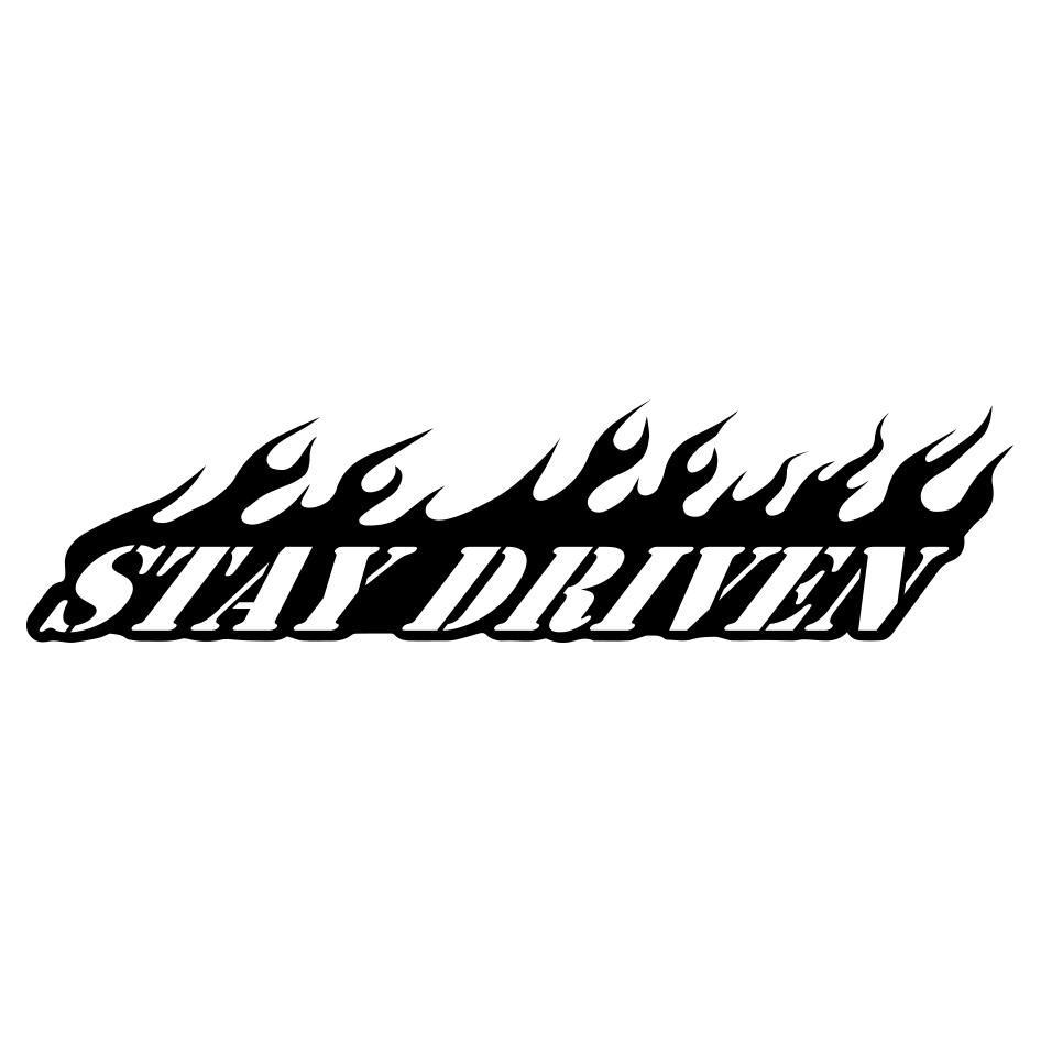 SEEK products 切り文字 ステッカー 車 STAY DRIVEN ファイヤー 炎 強