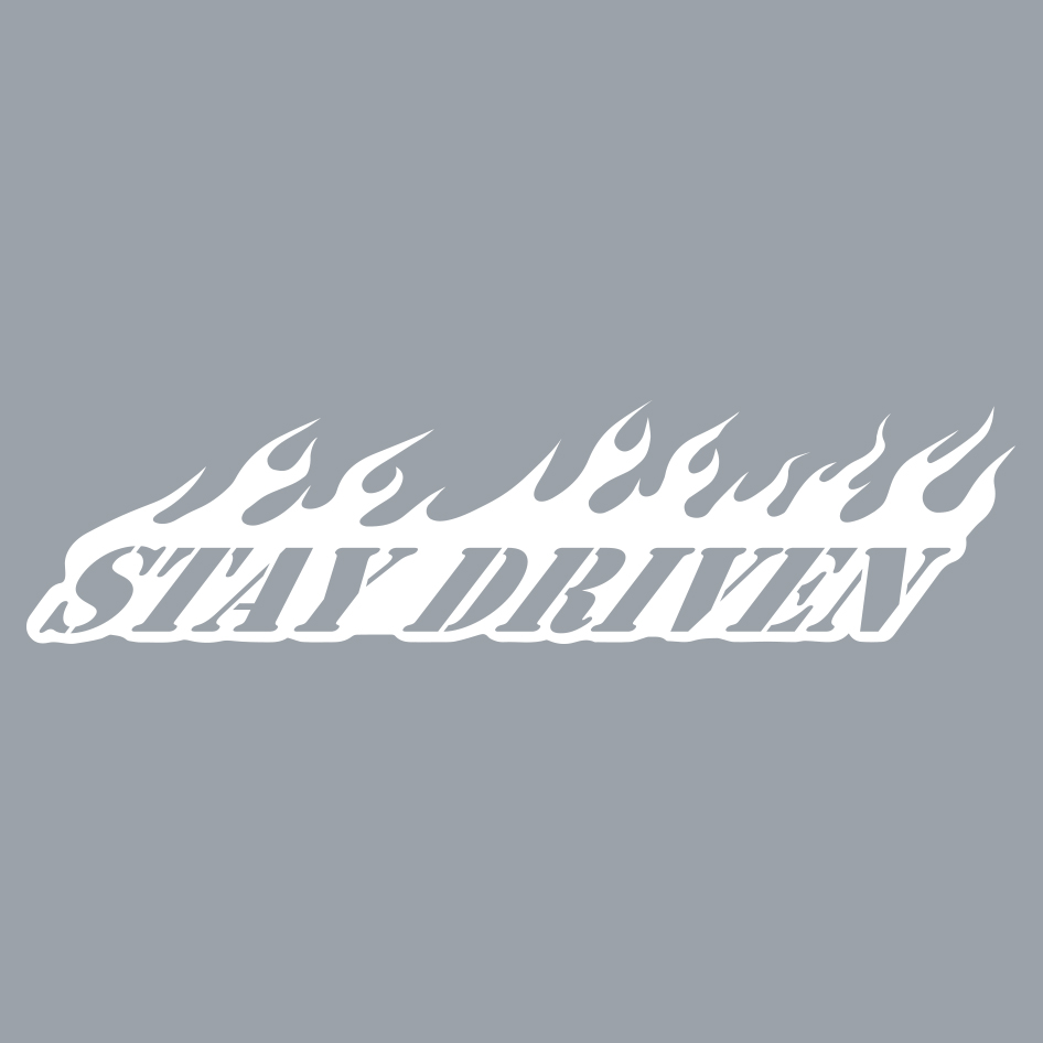 SEEK products 切り文字 ステッカー 車 STAY DRIVEN ファイヤー 炎 強