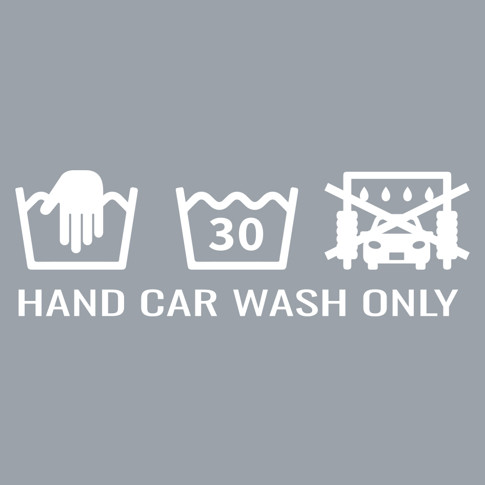 SEEK products 切り文字 ステッカー 車 CAR WASH 手洗いのみ 洗車機も