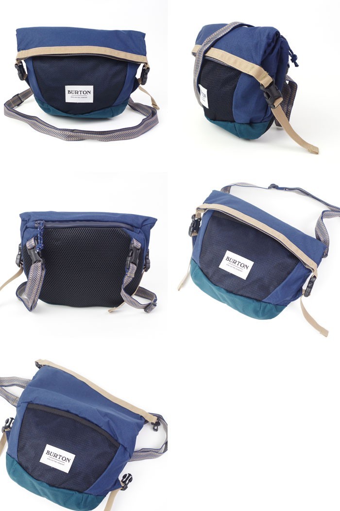 00s BURTON メッセンジャーバッグ ブルー イヤホンジャック
