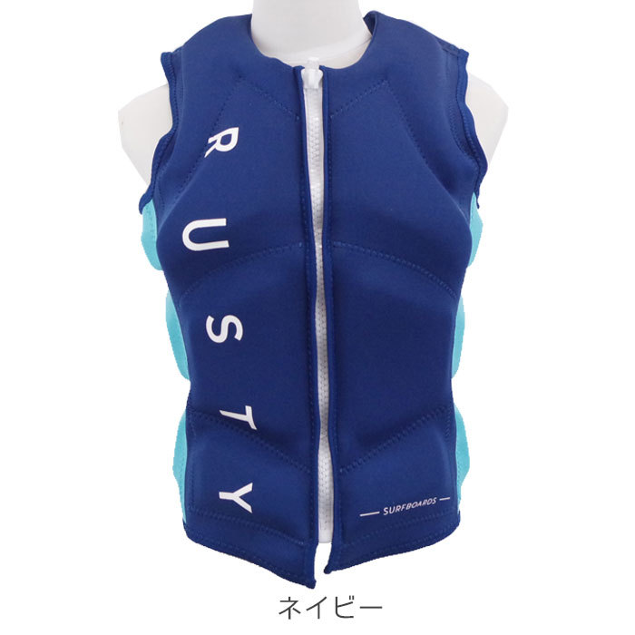 RUSTY SURFBOARDS ライフジャケット ブラック/ブルー　Mサイズ RUSTY SURFBOARDS ライフジャケット ブラック/ブルー Mサイズ