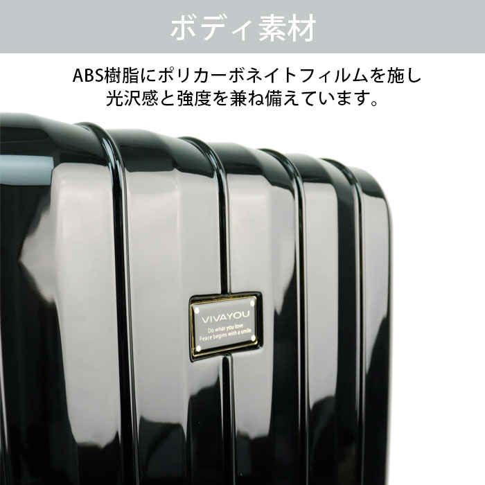 VIVAYOU（ビバユー） スーツケース Mサイズ 拡張 軽量 アルファ