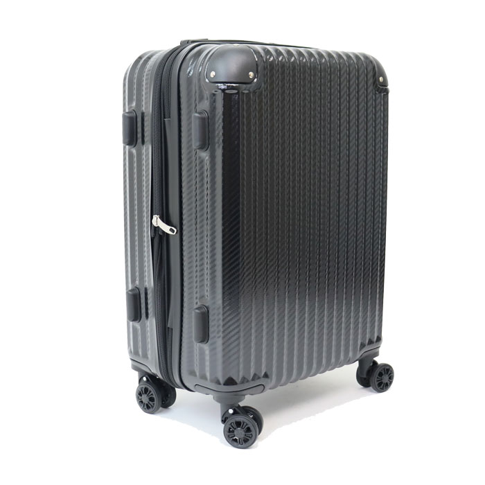 キャリーケース sサイズ 拡張 スーツケース ファスナー 約 43 - 48L 