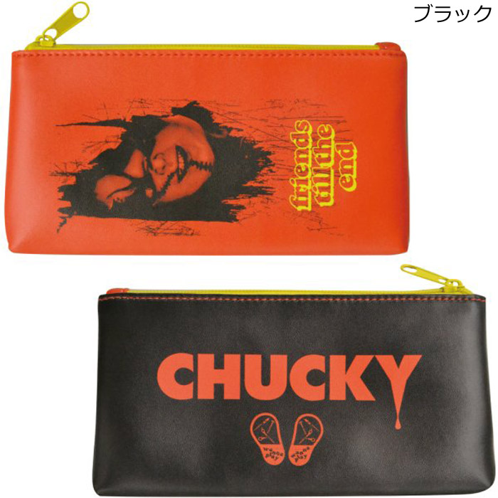 メール便 ポーチ 小物入れ かわいい ペンケース フラットポーチ CHUCKY チャッキー メンズ レディース キッズ チャイルドプレイ