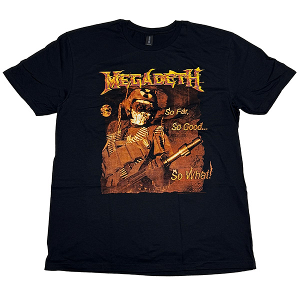 デイヴ・ムステイン　ソロTシャツ　Lサイズ　メガデス　MEGADETH MEGADETH メガデス SO FAR, GOOD WHAT! Tシャツ : SEEK&DESTROY