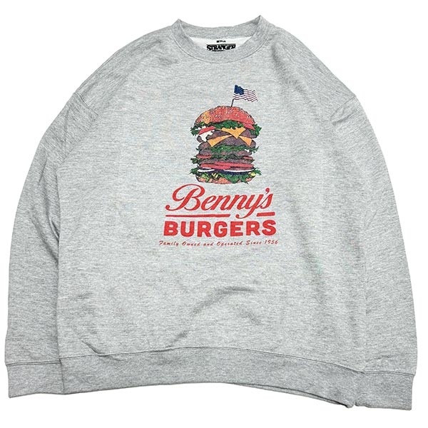 ストレンジャーシングス スウェット Stranger Things STRANGER THINGS ストレンジャー シングス BENNY'S BURGERS クルー