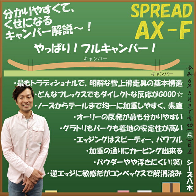 オリジナル解説】SPREAD AX-F/CV 145-148-150-152-154-156cm