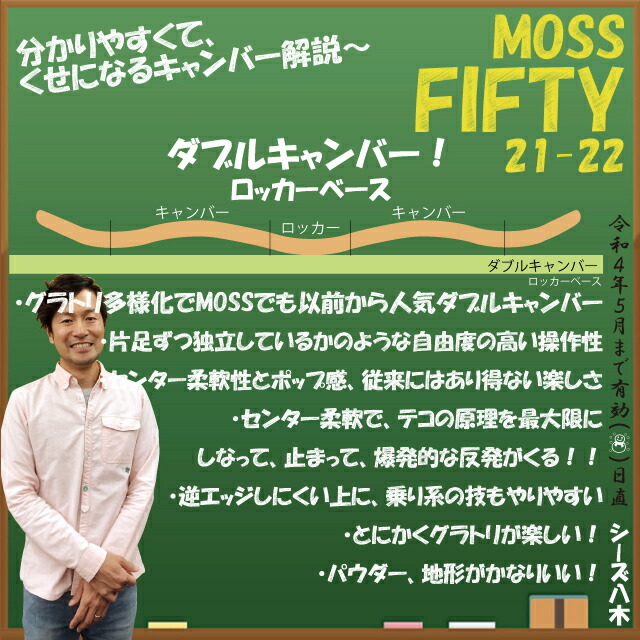オリジナル解説あります】MOSS FIFTY-FIFTY 138-143-147cm モス