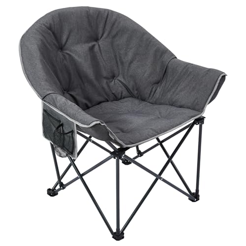 アウトドア チェア ムーンチェア キャンプ イス 折りたたみ 椅子 メッシュポケット付き 収納袋付き M-2346の画像