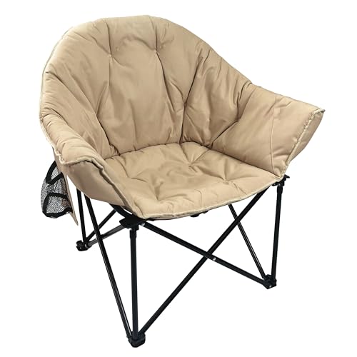 アウトドア チェア ムーンチェア キャンプ イス 折りたたみ 椅子 メッシュポケット付き 収納袋付き M-2346の画像