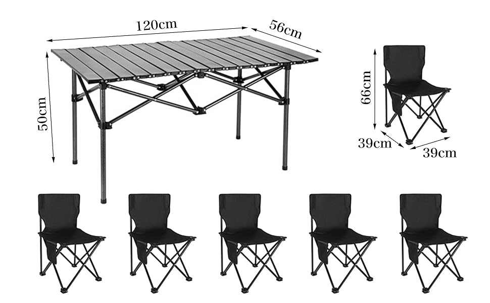 アウトドア テーブル チェア セット キャンプ テーブル57cm×120cm×50cm