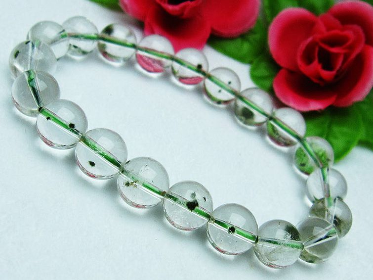 ホランダイト入り 水晶 ブレスレット 10mm [K1-2264] 1枚目